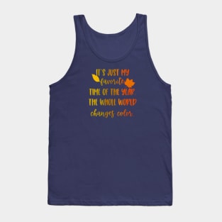 Autumn Favorite Time Tank Top